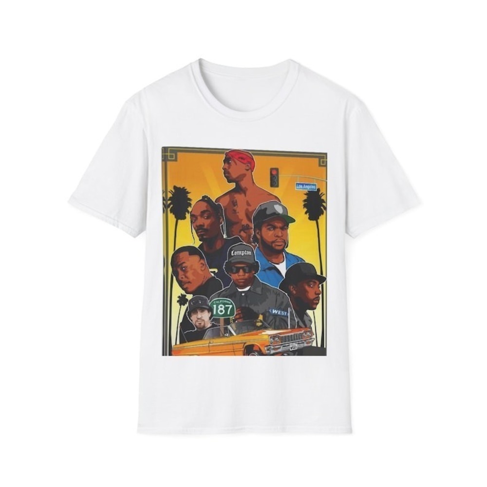 West Coast Legends 2pac Snoop Dogg Eazy E Ice Cube Nate Dogg Cypress Hill Tee
